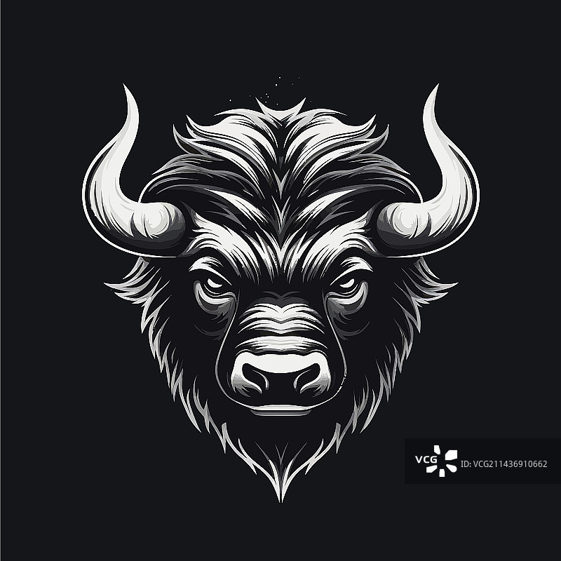 电竞风格的愤怒公牛头logo图片素材