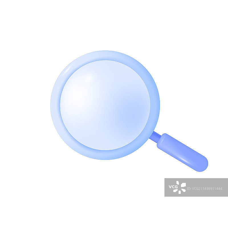 三维放大镜图标图片素材