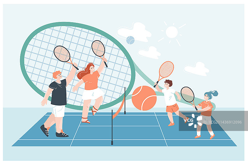 青少年网球比赛图片素材