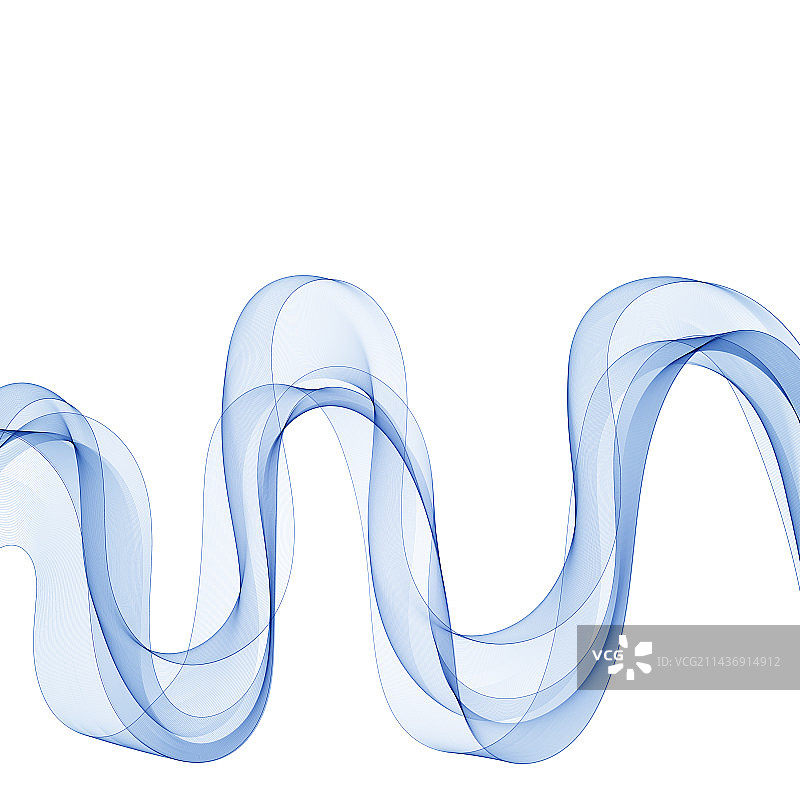 蓝色波浪抽象宣传册模板EPS 10图片素材