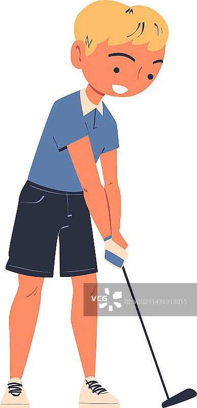 享受高尔夫运动的男人图片素材