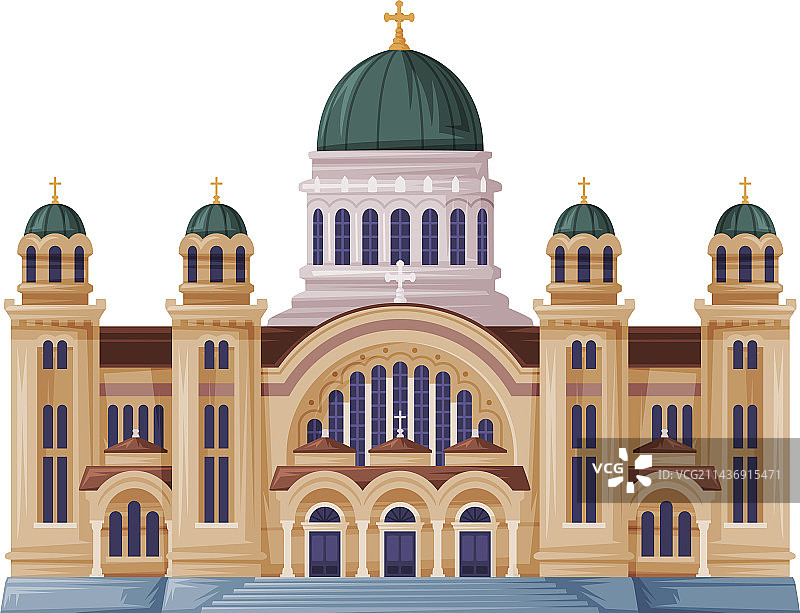 希腊圣安德鲁大教堂地标图片素材