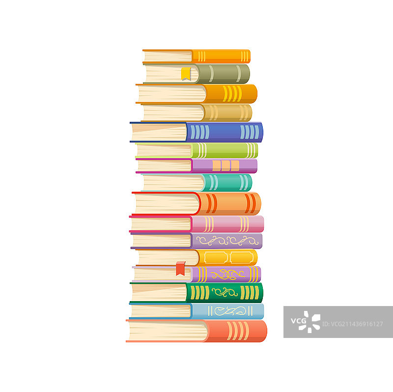 大学教育书店卡通书籍堆图片素材