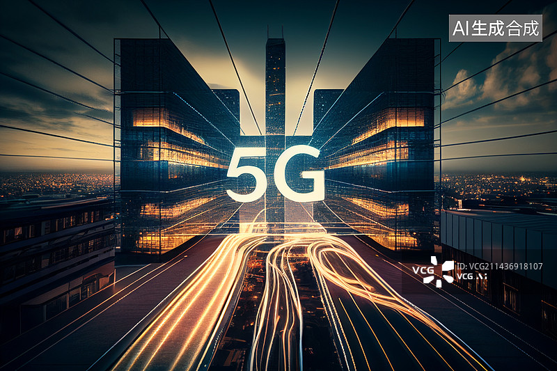 【AI数字艺术】AI生成的插图5G网络通讯图片素材