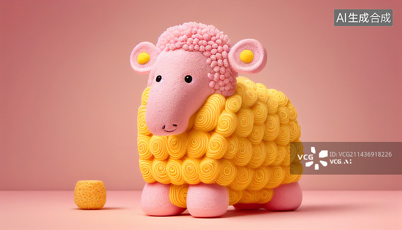 【AI数字艺术】AI生成的可爱动物玩具图片素材