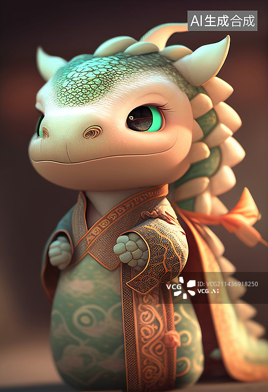 【AI数字艺术】AI生成的插图龙图片素材