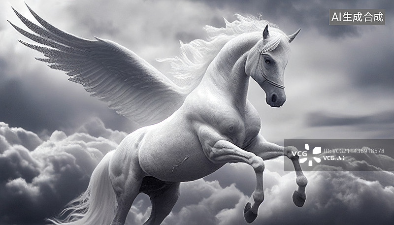 【AI数字艺术】AI生成的插图马图片素材