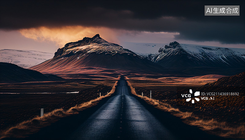 【AI数字艺术】AI生成的插图道路图片素材