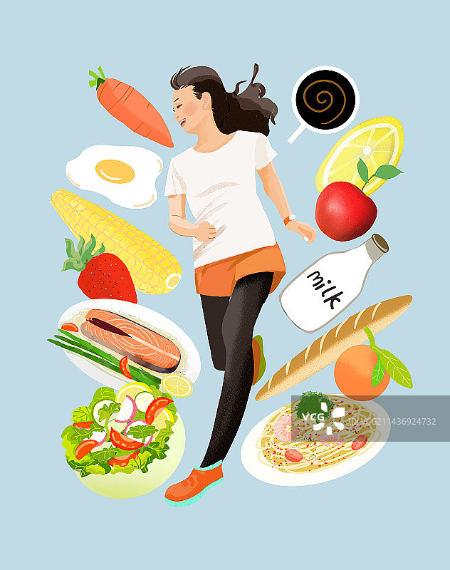 管住嘴迈开腿图片素材