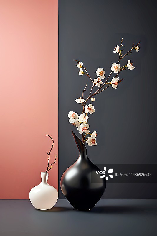 极简·艺术花插图片素材