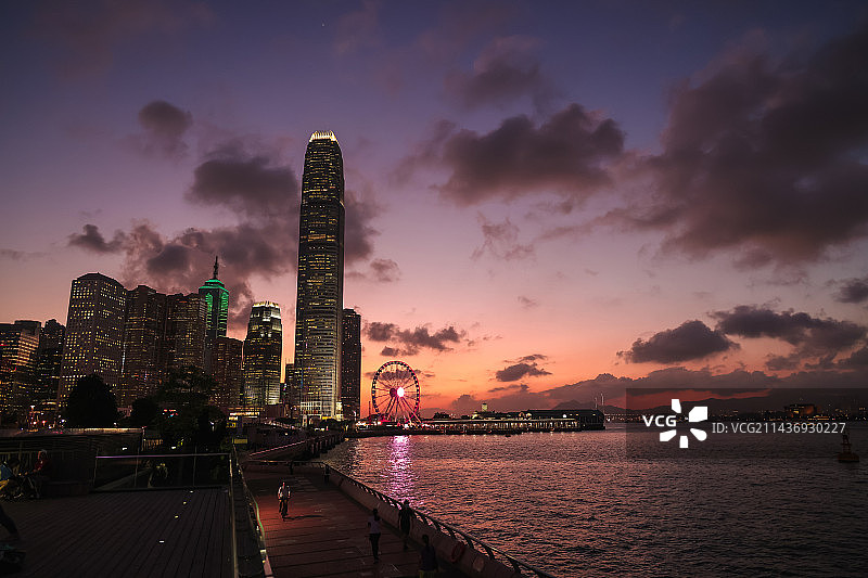 香港岛夜景图片素材