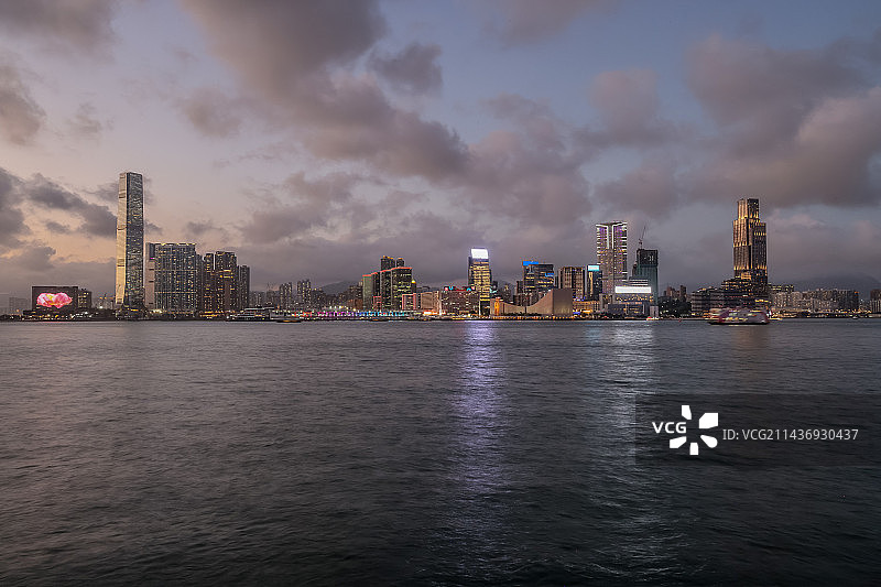 香港尖沙咀黄昏图片素材