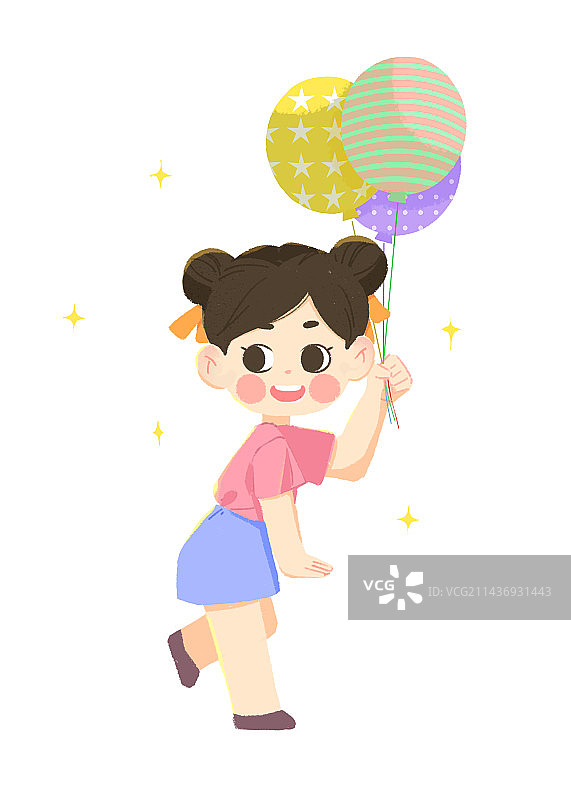 粉色T恤女孩图片素材