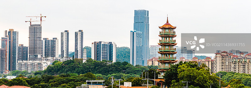 中国广东省广州市增城区增江古塔图片素材