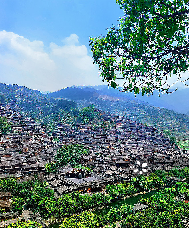 贵州黔东南州雷山县西江千户苗寨图片素材