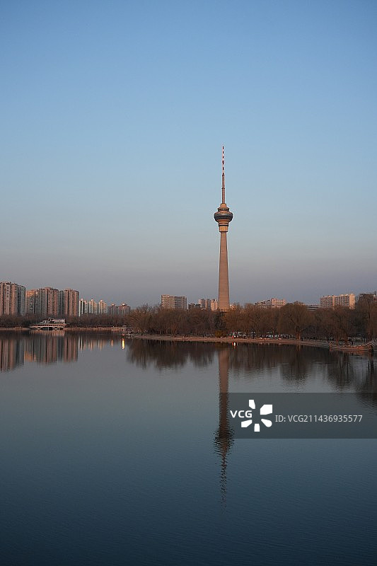 玉渊潭风景中央电视塔图片素材