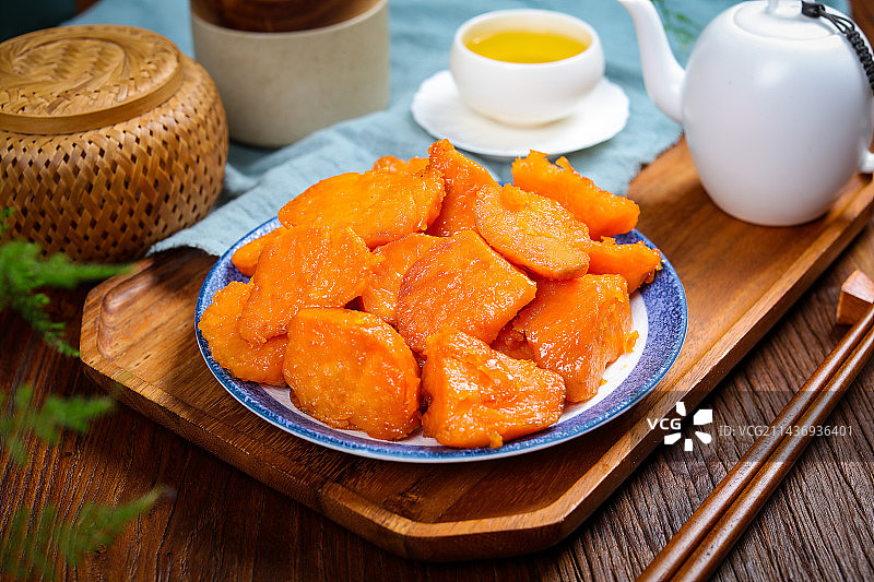 营养美味特色菜蒸地瓜红薯图片素材