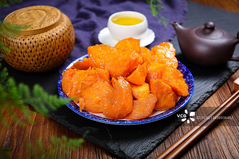 营养美味特色菜蒸地瓜红薯图片素材