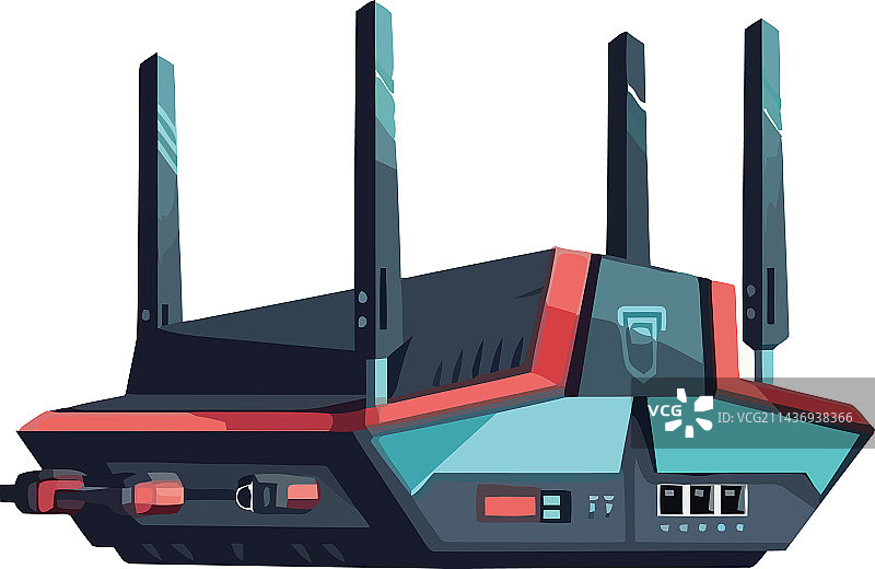 带天线的无线网络路由器图片素材