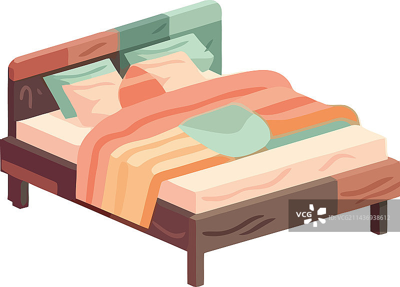 具有现代设计的舒适放松床图片素材