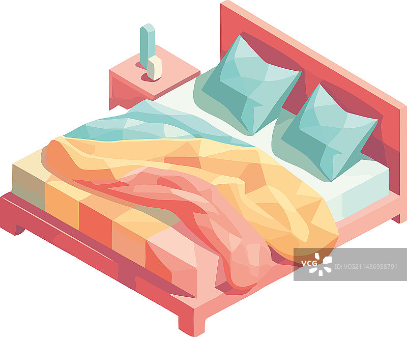 现代卧室的舒适床上用品套装图片素材