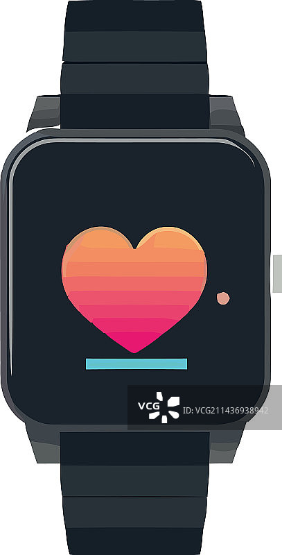 具有心形图案的智能手表科技图片素材