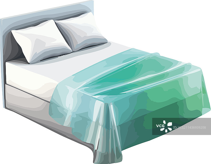 现代卧室的舒适床上用品套装图片素材