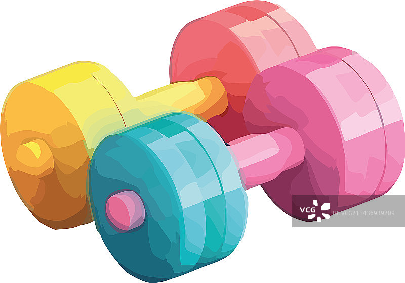 一对哑铃器材图片素材