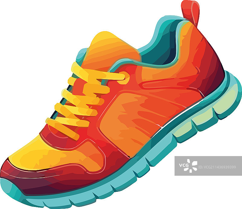 黄色运动鞋图片素材