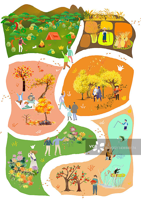 秋游图图片素材