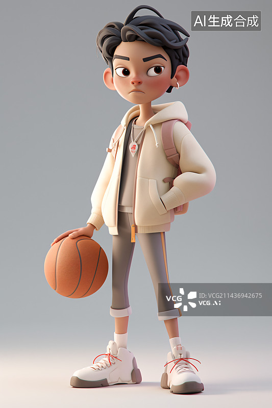 【AI数字艺术】篮球男孩图片素材