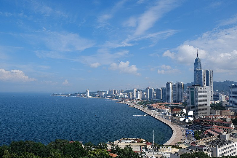 大海 海岸线 城市图片素材