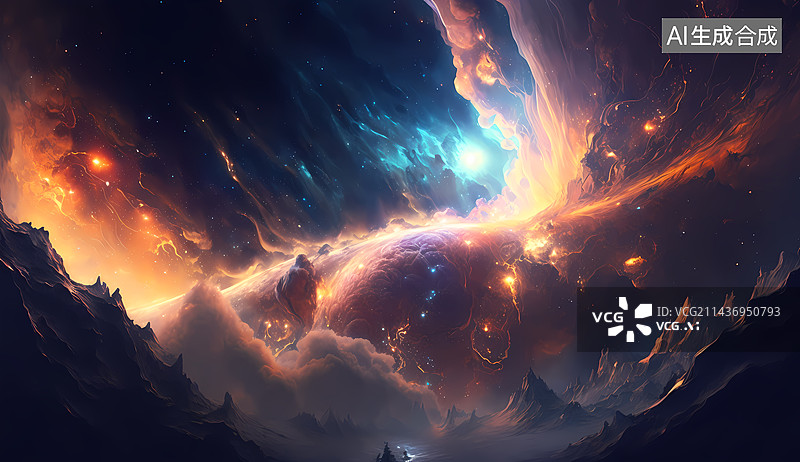 【AI数字艺术】星球概念原画图片素材