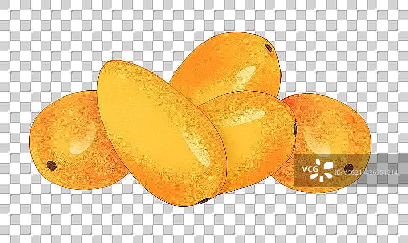 夏天节气芒果插画元素图片素材
