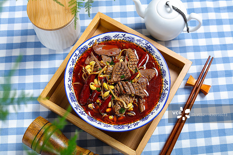 川菜美食菜肴豆芽煮腰花图片素材