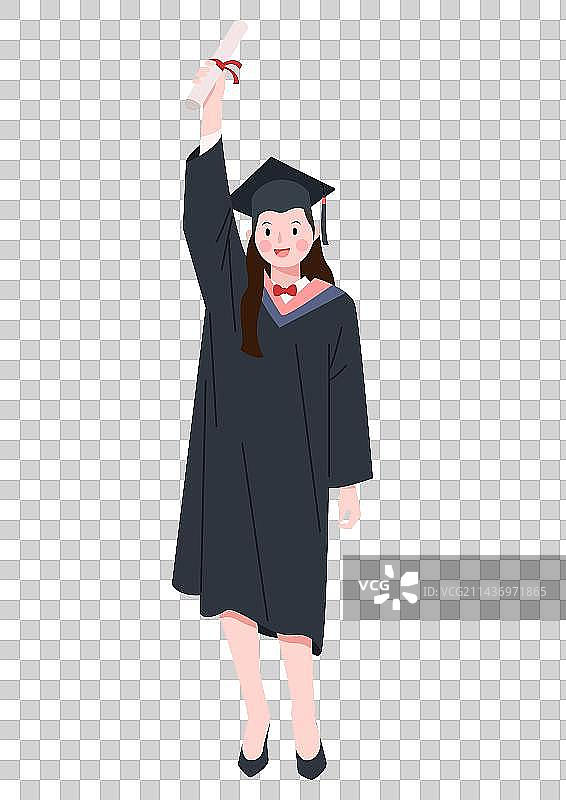 毕业女学生图片素材