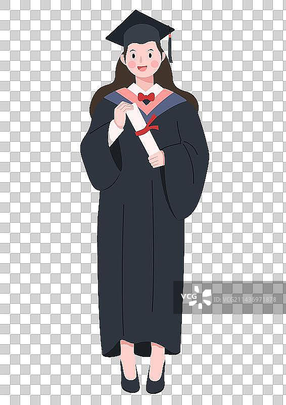 毕业女学生图片素材