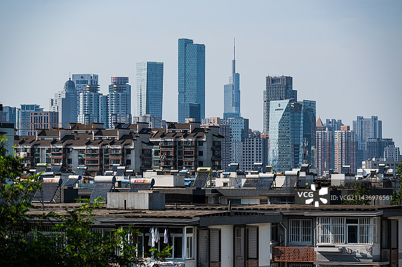 城市古今之间-从中华门眺望南京城图片素材