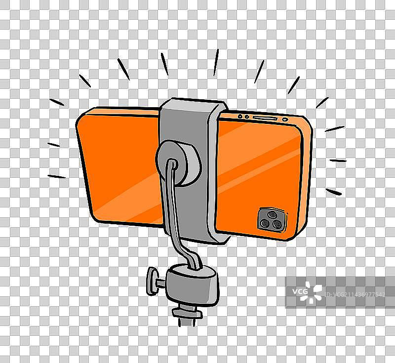 带直播架的手机图片素材