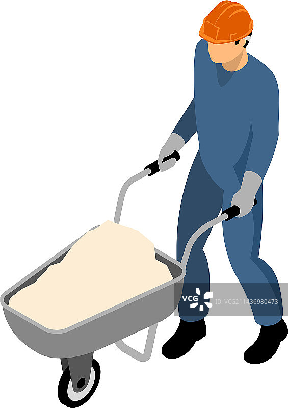 2.5D建筑工人图片素材