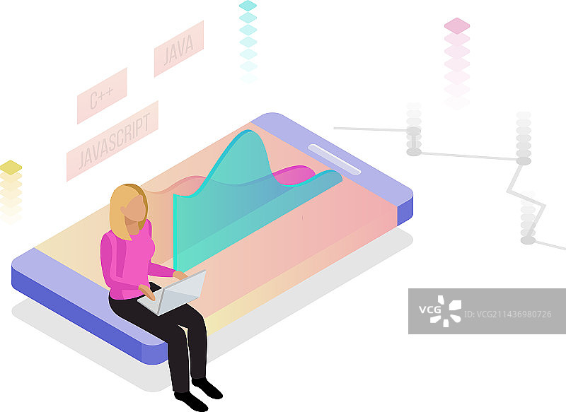 编程等距概念图片素材