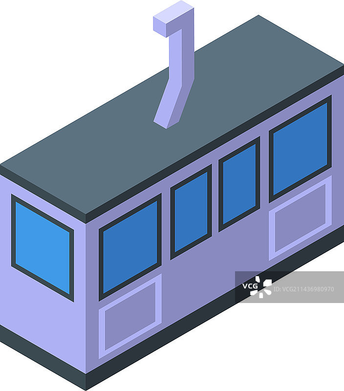 2.5D滑雪缆车缆索交通图片素材