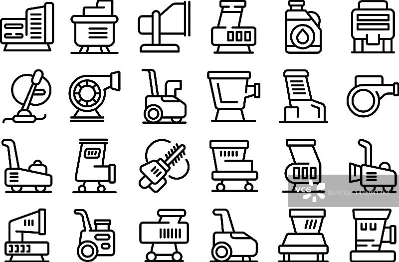 花园碎纸机图标轮廓木材图片素材