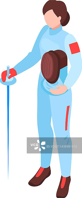 2.5D击剑手图片素材