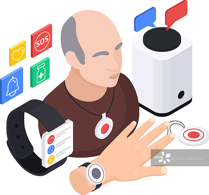 可穿戴健康追踪器组合图片素材