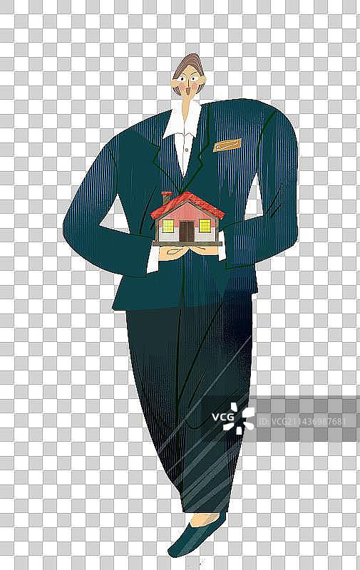 物业员工插画元素图片素材