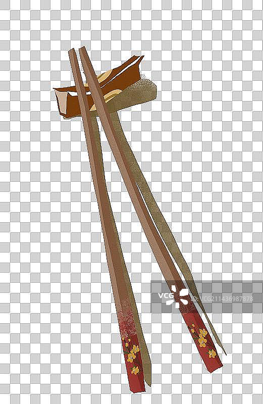 筷子架插画元素图片素材