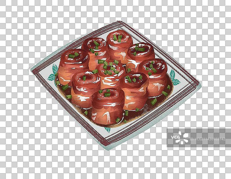 九转大肠插画元素图片素材