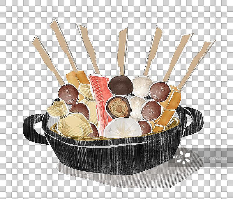 关东煮插画元素图片素材