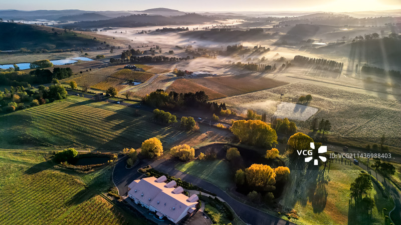 酒庄的早晨图片素材
